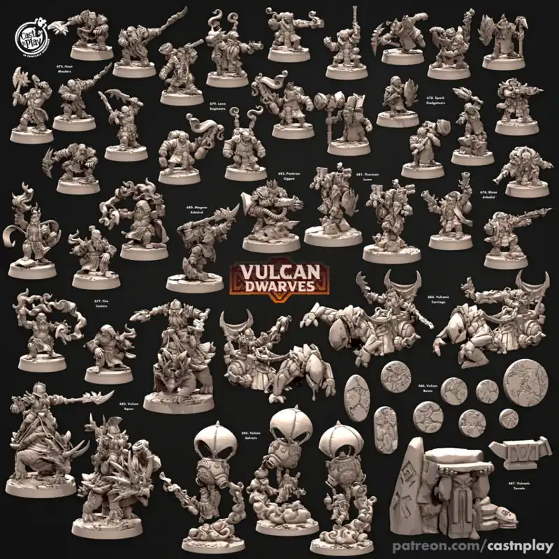 Nu Kopen Cast n Play - Nains Volcaniques - Set Complet