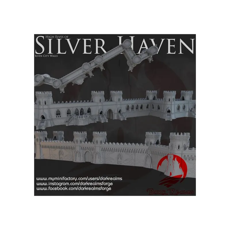 Speciale Aanbieding Dark Realms - Silver Haven - Murs de la cité haut elfe