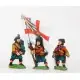 Veilige Betaling Seven Years War British Command Scots Officer, Standard Bearer & Piper