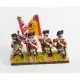 Beperkte Voorraad British 1814-15 Command Highlander Officers & Standard Bearers in trews, Piper & Drummer in kilts
