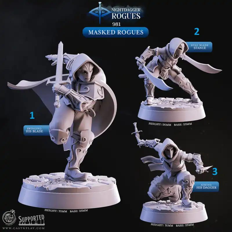 Cast n Play - Rogues DagueNuit - Les Masqués Shop Nu