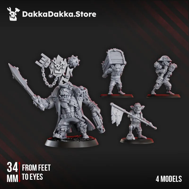 DakkaDakka Store - Orks - Wercking Gang - Kap‘n Blaaady Beard Tijdelijk Beschikbaar