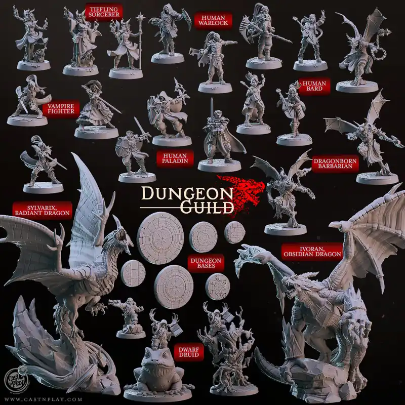 Snelle Levering Cast n Play - Guilde du Donjon - Set Complet