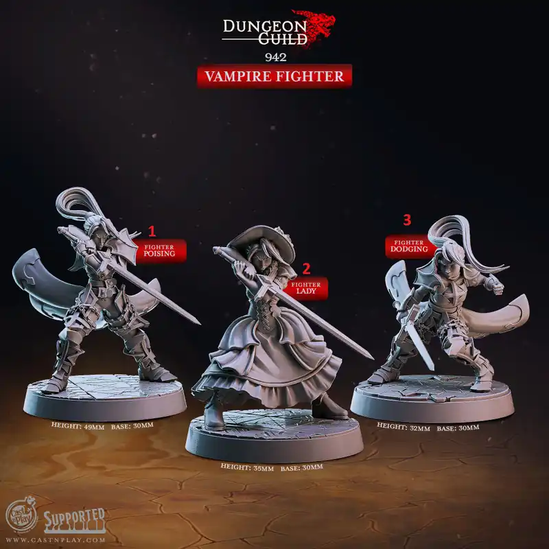 Cast n Play - Guilde du Donjon - Combattante Vampire Premium
