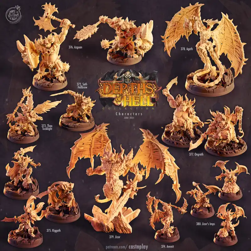 Gratis Retour Cast n Play - Profondeurs de l‘Enfer - Set Complet