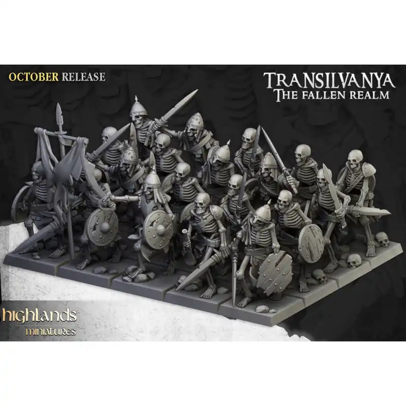 Gereduceerde Prijs Highlands Miniatures - Transilvanya - Skeleton Warriors Swords with EMC