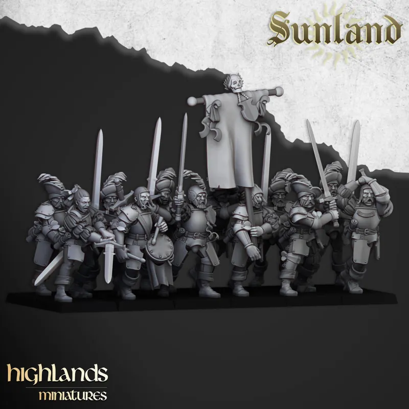 Highlands Miniatures - Sunland - Landsknechts with EMC Beperkt Aanbod