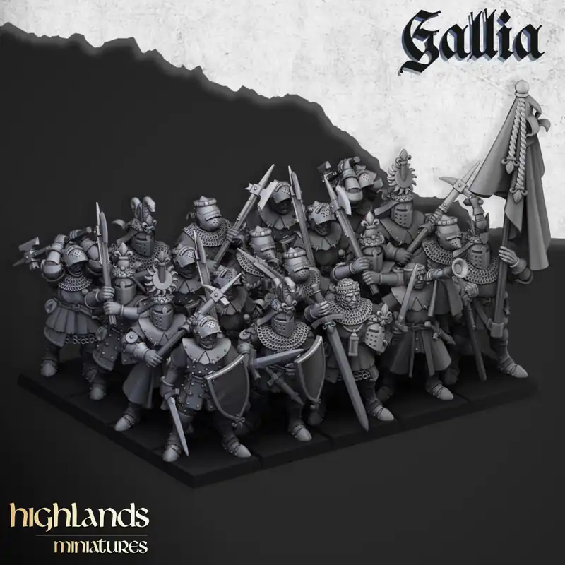 Actieprijs Highlands Miniatures - Gallia - Knights of Gallia on Foot