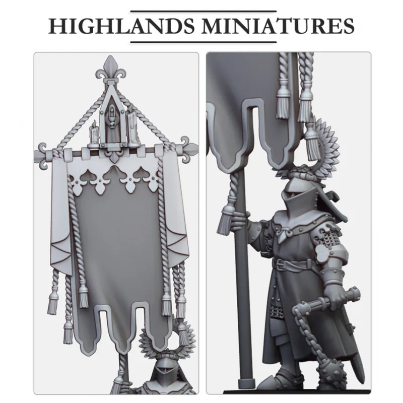 Rechtstreeks Van De Fabrikant Highlands Miniatures - Gallia - Battle Standard Bearers on Foot