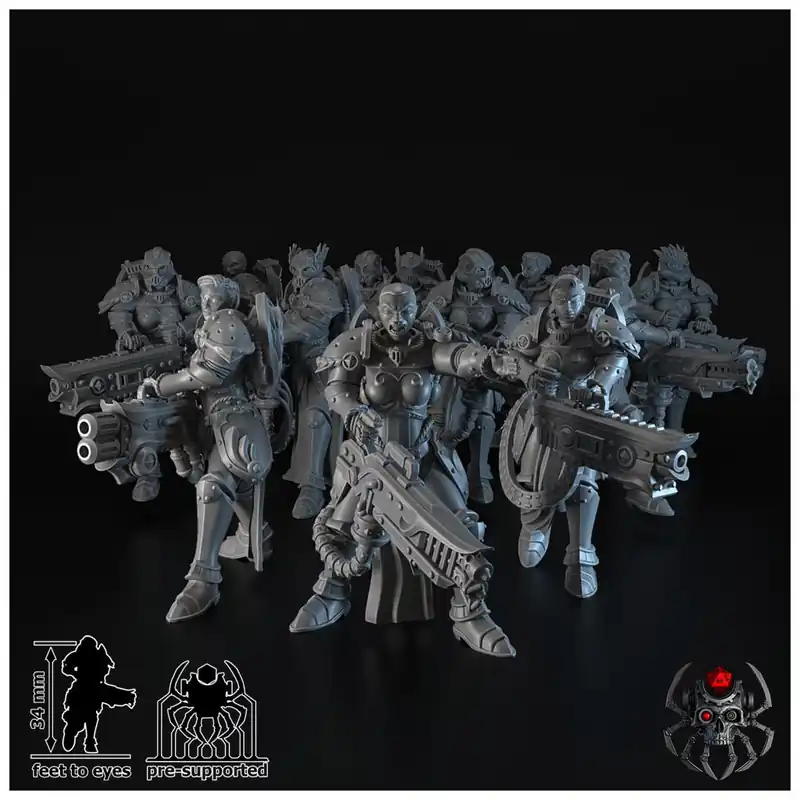 Lage Kosten Eight Legs Miniatures – The Widows – Widows of Retribution Heavy Weapon Squad