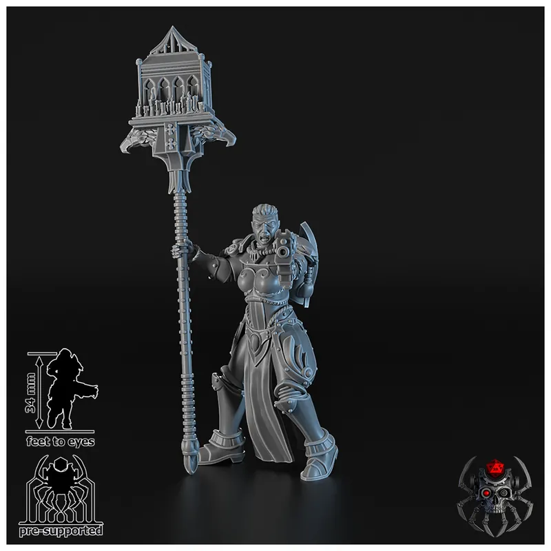 Eight Legs Miniatures – The Widows – Widows of Retribution Standard-Bearer Korting