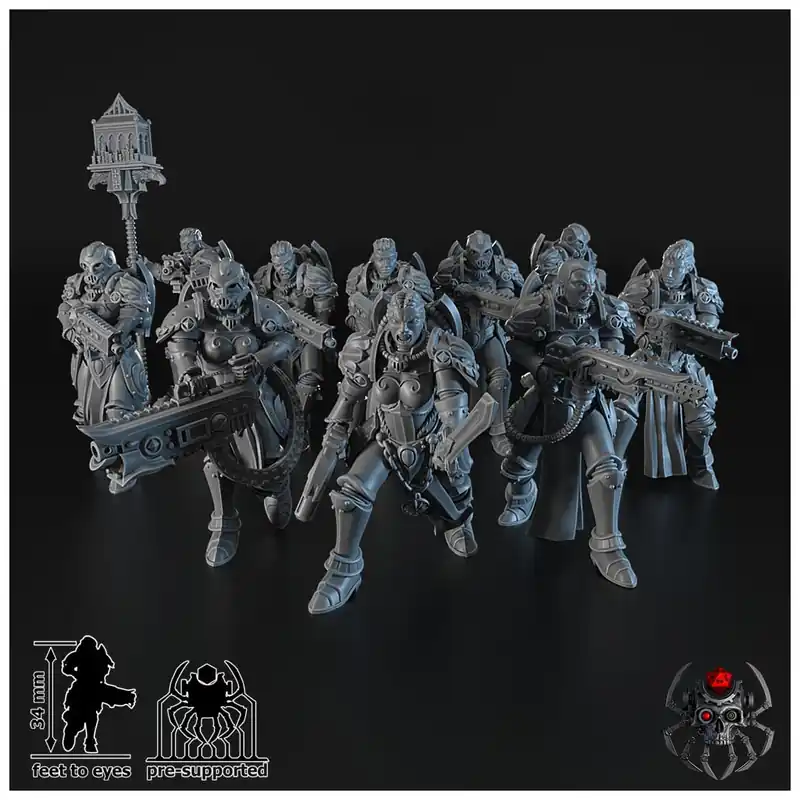 Bestel Nu Eight Legs Miniatures – The Widows – Widows of Retribution Battle Squad
