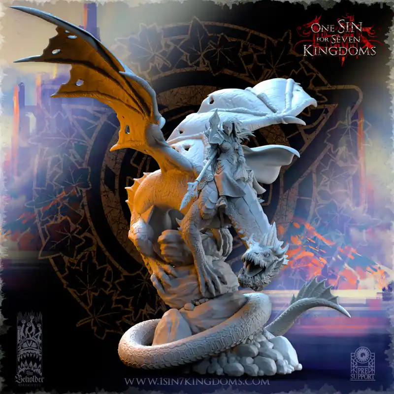 Korting Beholder Miniatures - Elfes - Princesse sur Dragon
