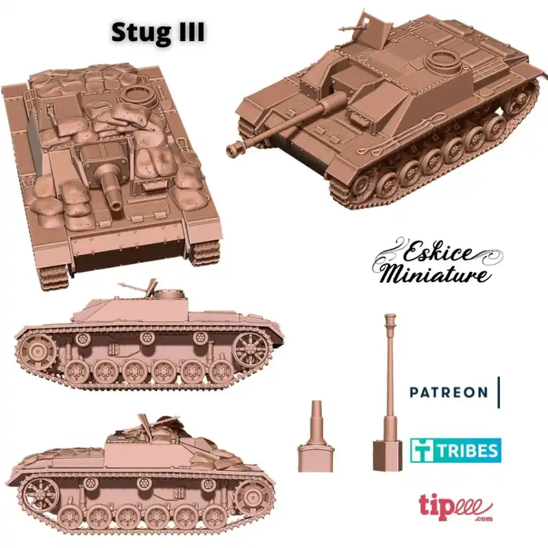 Nu Kopen Stug III Véhicule Allemand – Fichiers 3D
