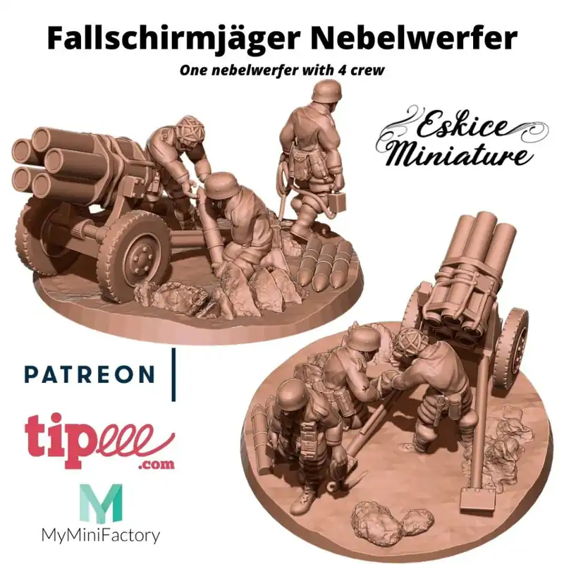 Nieuw Fallschirmjäger Nebelwerfer – Fichiers 3D