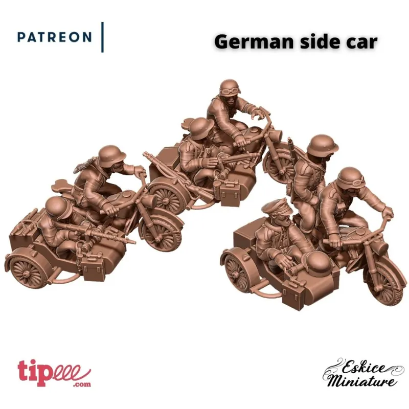 Flitsaanbieding Side Car Allemands x3 – Fichiers 3D