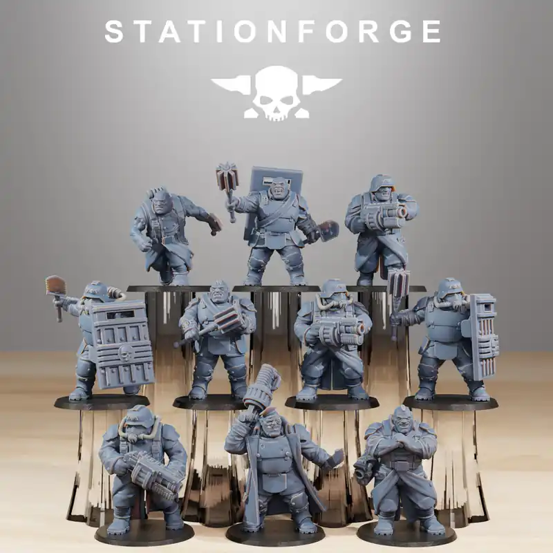 Station Forge - Légion de Fer – 6x Grimguard Mutants Bullogres Hand Weapons Op = Op
