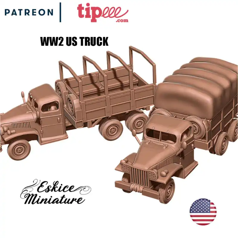 Camion US type GMC – Fichiers 3D Beperkte Voorraad