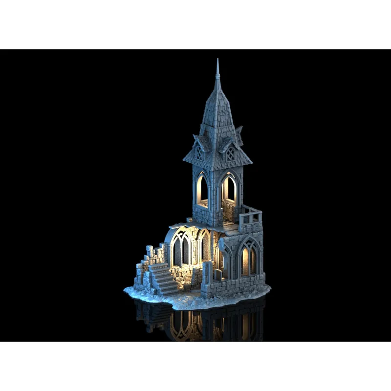 3D4U - Ruined Cloister - Medieval Town Set Korting