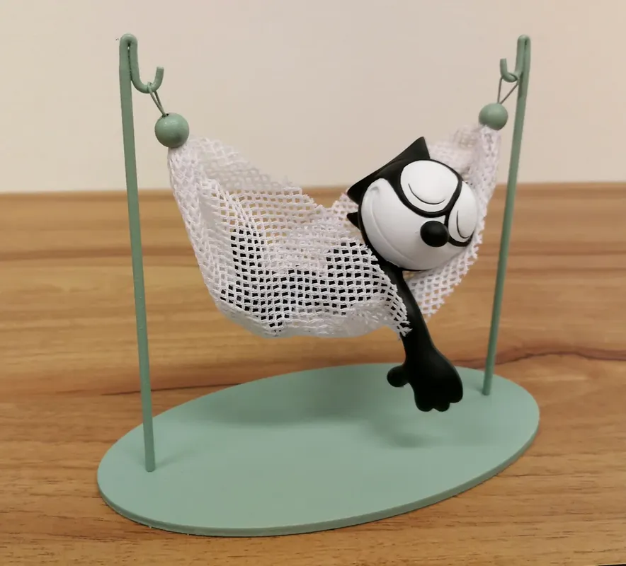 Nu Kopen FELIX LE CHAT FELIX DANS SON HAMAC – statuette en résine 12 cm