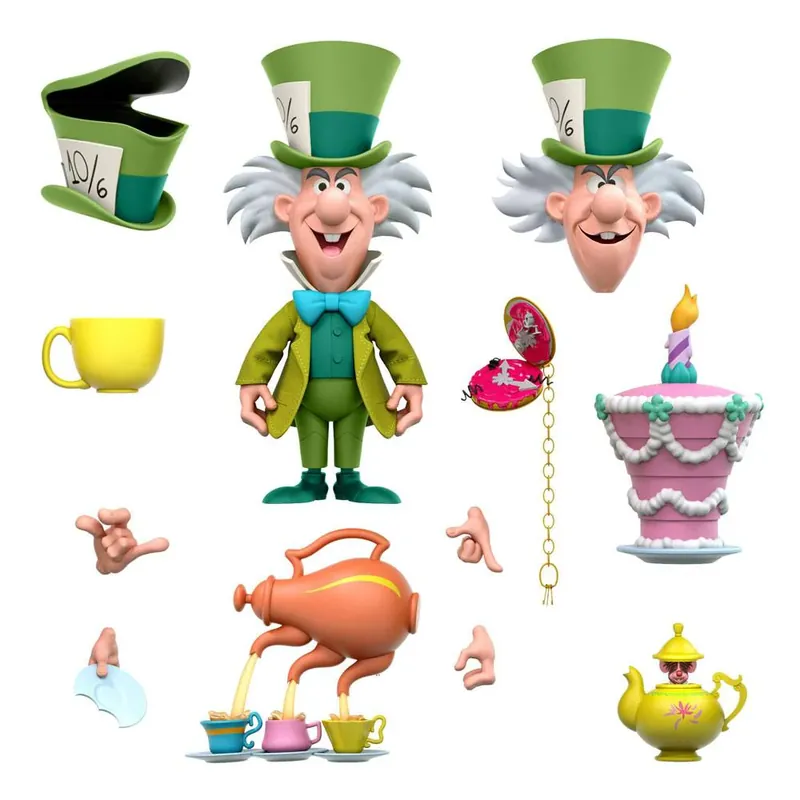 Figurine Mad Hatter, Alice au pays des merveilles Ultimates by Super 7 (81480) Dagaanbieding