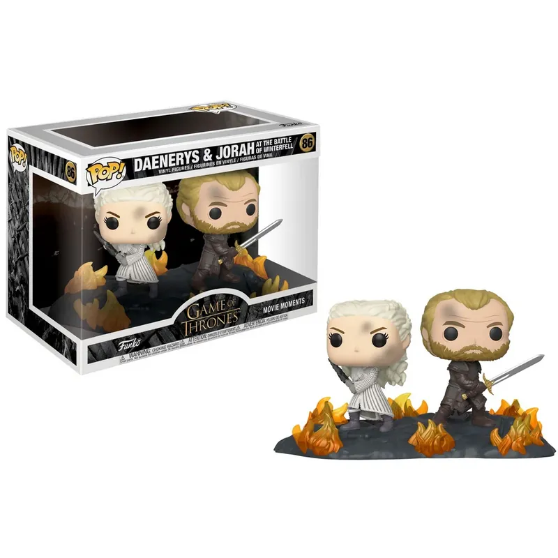 GAME OF THRONES MOVIE MOMENTS, DAENERYS & JORAH AT THE BATTLE OF WINTERFELL, POP! 86 – figurines en vinyle Op = Op