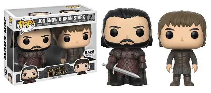 GAME OF THRONES JON SNOW & BRAN STARK, POP! – coffret de figurines en vinyl 10 cm Merkproduct