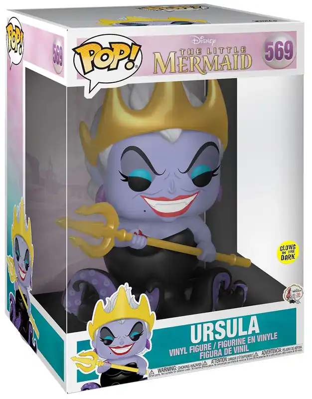 LA PETITE SIRENE URSULA (Glow In The Dark, 10" SUPER SIZED POP), FUNKO POP! 569 - figurine vinyl 25 cm Op = Op