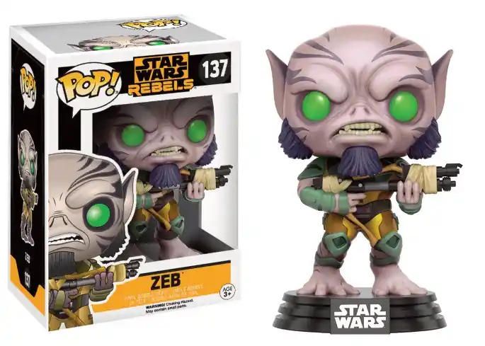 Hete Deal STAR WARS REBELS ZEB, FUNKO POP! 137 – figurine bobble-head vinyl 10 cm