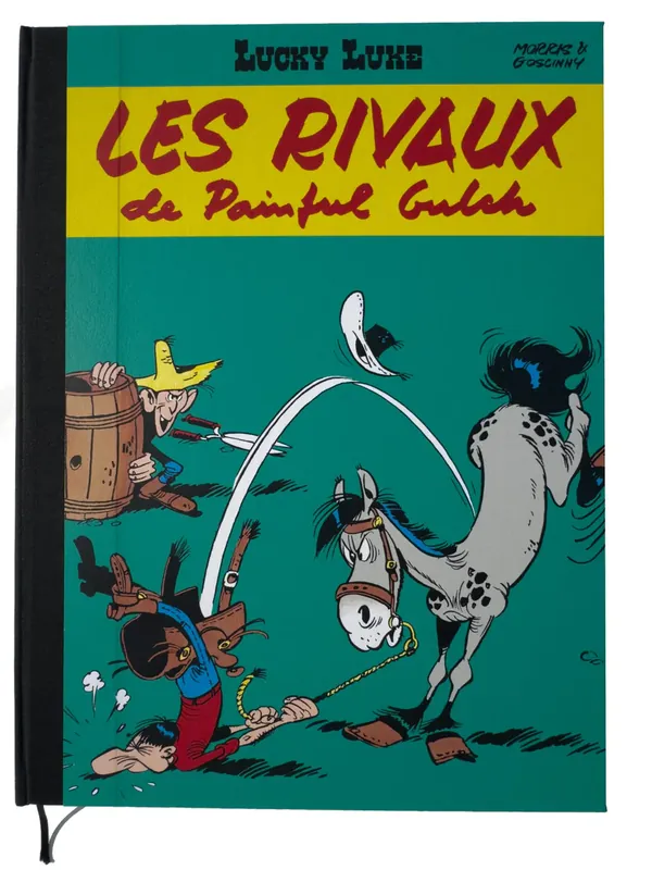 Aanbieding Tirage de luxe Lucky Luke Les Rivaux de Painful Gulch (version N&B) L. Hennebelle/Monochrome Editions 2025