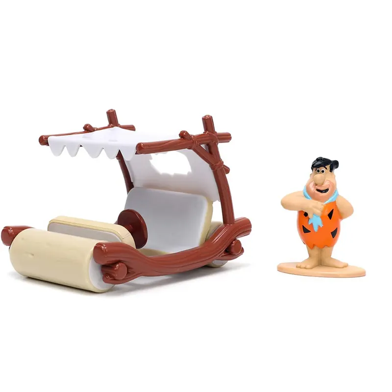 Véhicule miniature 1 32 Les Pierrafeu / The Flintstones The Flintmobile with Fred Flintsone, Jada Toys (33382br) Seizoensaanbieding