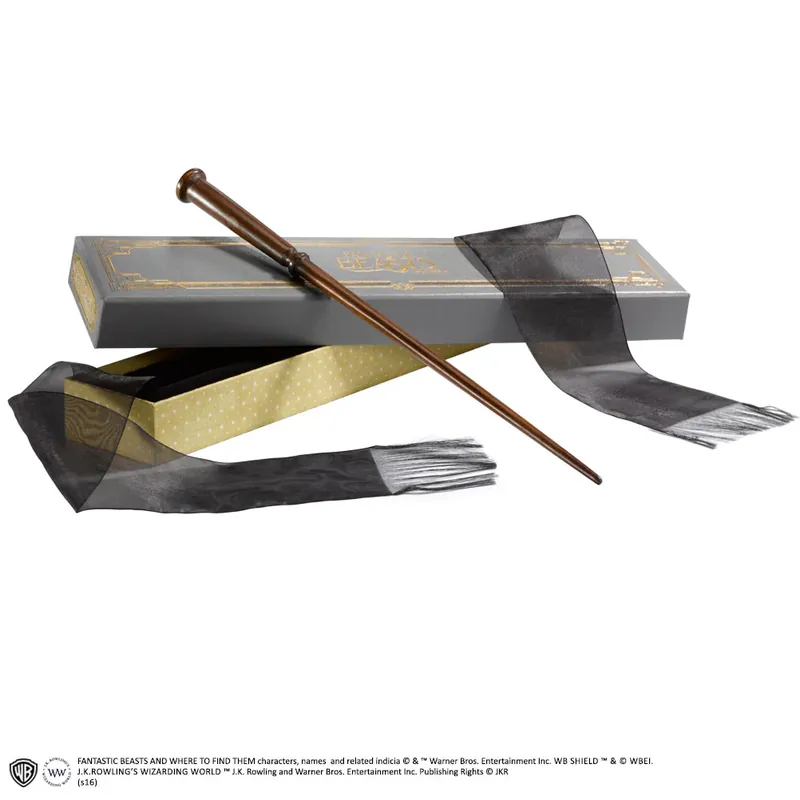 Veilige Betaling LES ANIMAUX FANTASTIQUES BAGUETTE DE PORPENTINA GOLDSTEIN, BOITE OLLIVANDER – réplique en résine 1/1