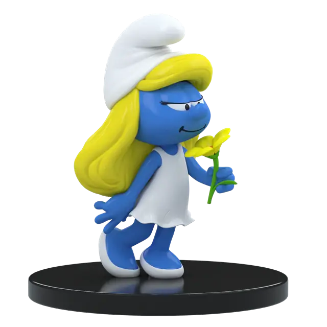 Laatste Versie Figurine La Schtroumpfette Blue Resin par Puppy (700102)