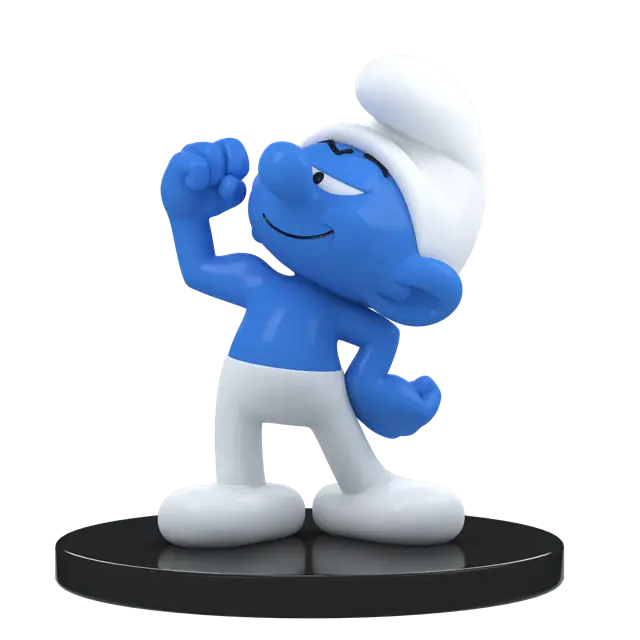 Bestseller Figurine Schtroumpf Costaud Blue Resin par Puppy (700105)
