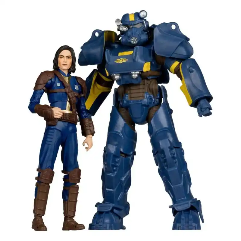 Lage Prijs Fallout 4 - Pack 2 statuettes T-60 Vault Tec & Sole Survivor 18 cm