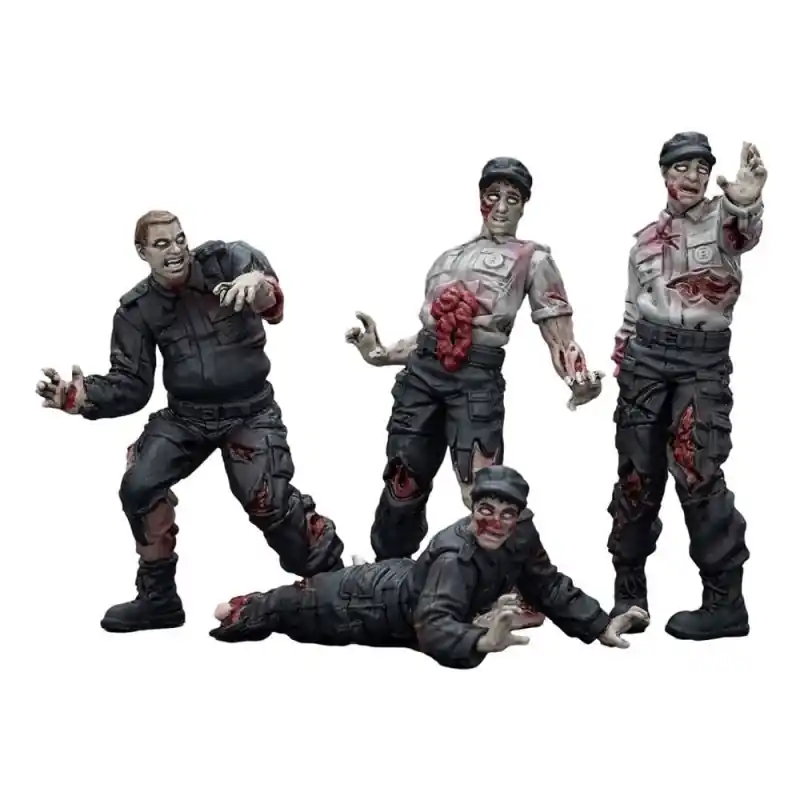 Laatste Kans Zombie - Pack 4 figurines Dark Source Security Guards 8 cm