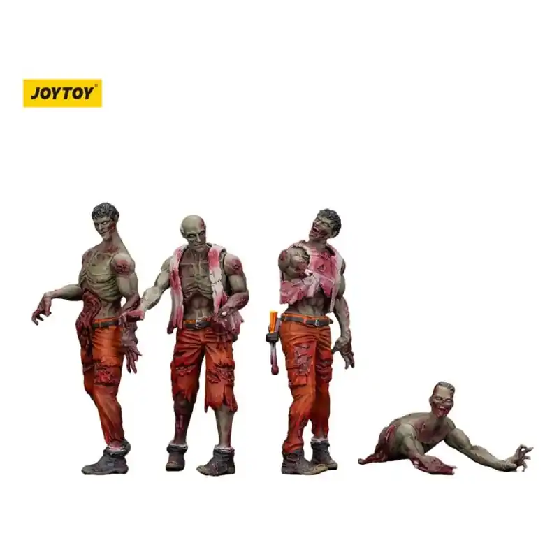 Actieprijs Zombie – Pack 4 figurines Dark Source Mechanic Team 8 cm