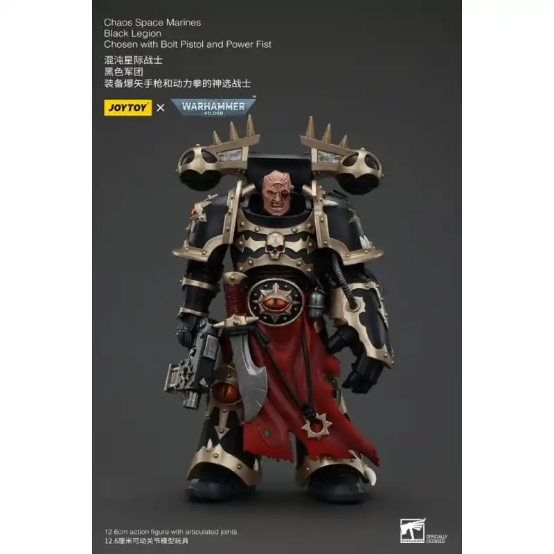 Warhammer 40k - Figurine Chaos Space Marines Black Legion Chosen avec Bolt Pistol et Power Fist 20 cm Fabrieksprijs