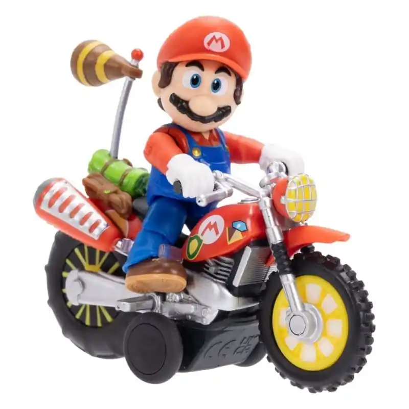 Super Mario Galaxy, le film - Figurine Mario avec Moto à Rétrofriction 6 cm Direct Verzonden