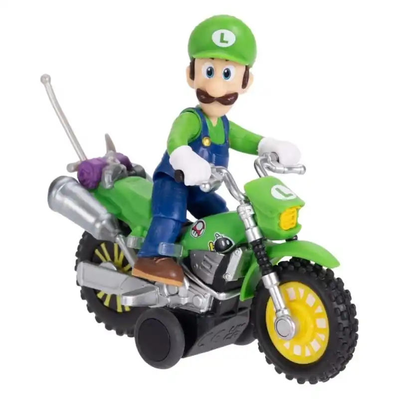 Super Mario Galaxy, le film - Figurine Luigi avec Moto à Rétrofriction 6 cm Hoge Kwaliteit