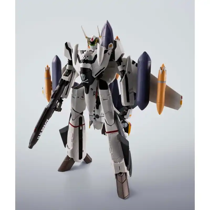 Rechtstreeks Van De Fabrikant Macross - Figurine Hi-Metal R Chogokin VF-0S Phoenix (Roy Focker Use) & QF-2200D-B Ghost Set 14 cm