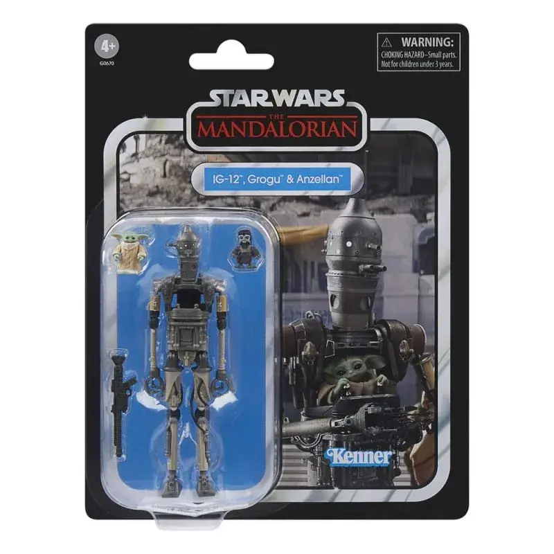 Bestseller Star Wars The Mandalorian - The Vintage Collection - Figurines IG-12, Grogu & Anzellan