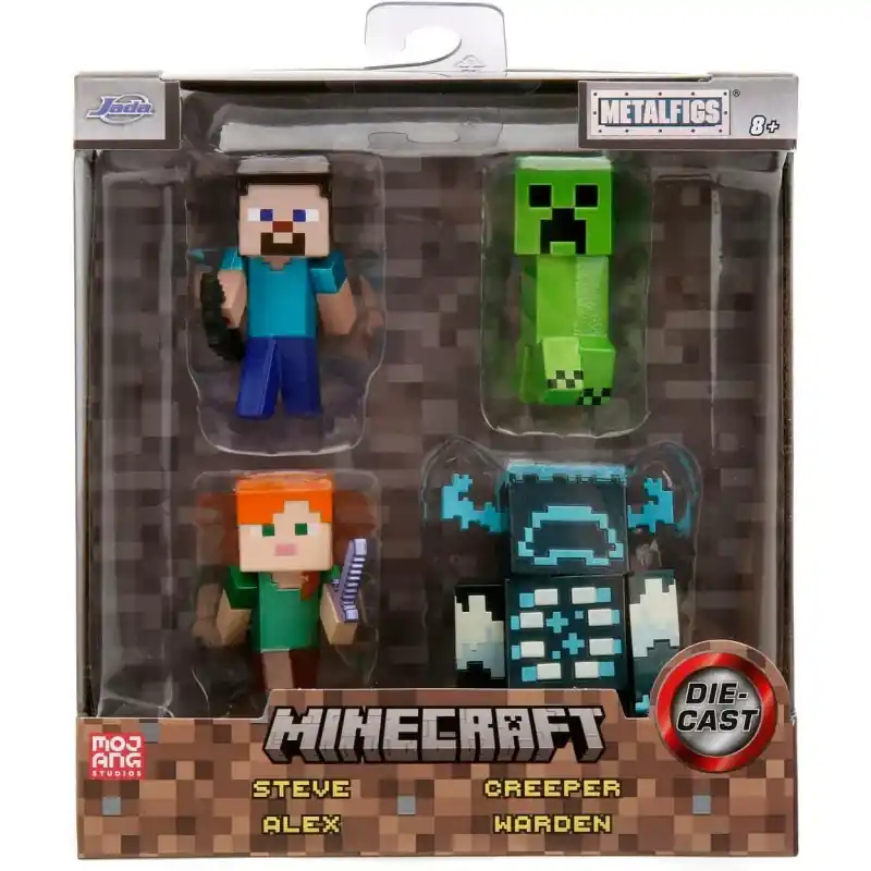 Minecraft - Pack 4 figurines Nano Metalfigs Nano (6 cm) Gereduceerde Prijs