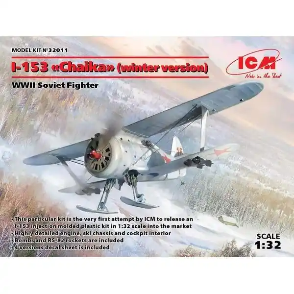 I-153(winter version),WWII Soviet Fighte – 1 32e – ICM – ICM Aanbieding