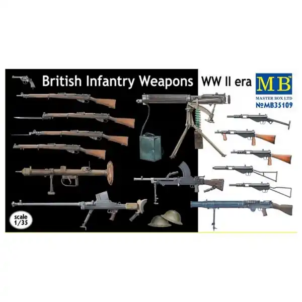 Alleen Vandaag British infantry weapons, WWII era – 1 35e – Master Box Ltd. – Master Box