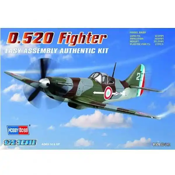Fabrieksprijs French D.520 Fighter - 1 72e - Hobby Boss - Hobby Boss