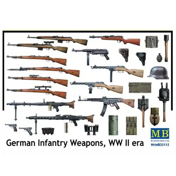 Koop Vandaag German infantry weapons, WWII - 1 35e - Master Box Ltd. - Master Box