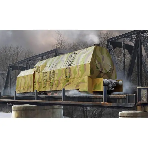 Dagaanbieding German Panzerlok BR57 Armoured Locomotiv - 1 72e - Hobby Boss - Hobby Boss