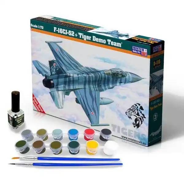 Lage Prijs F-16CJ-52+"Tiger Demo Team " SUPER SET - 1 72e - Mistercraft - MisterCraft