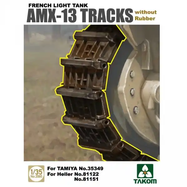 French Light Tank AMX-13 Tracks without Rubber- 1 35e – Takom – Takom Speciale Aanbieding